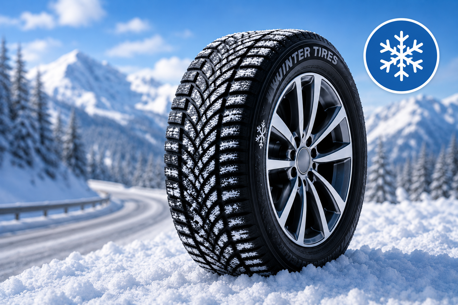 Winter tire available for SUV rentals in Vancouver